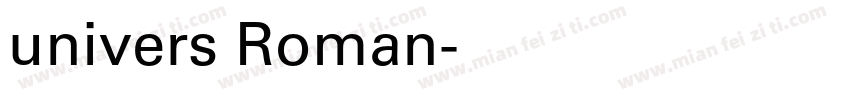 univers Roman字体转换